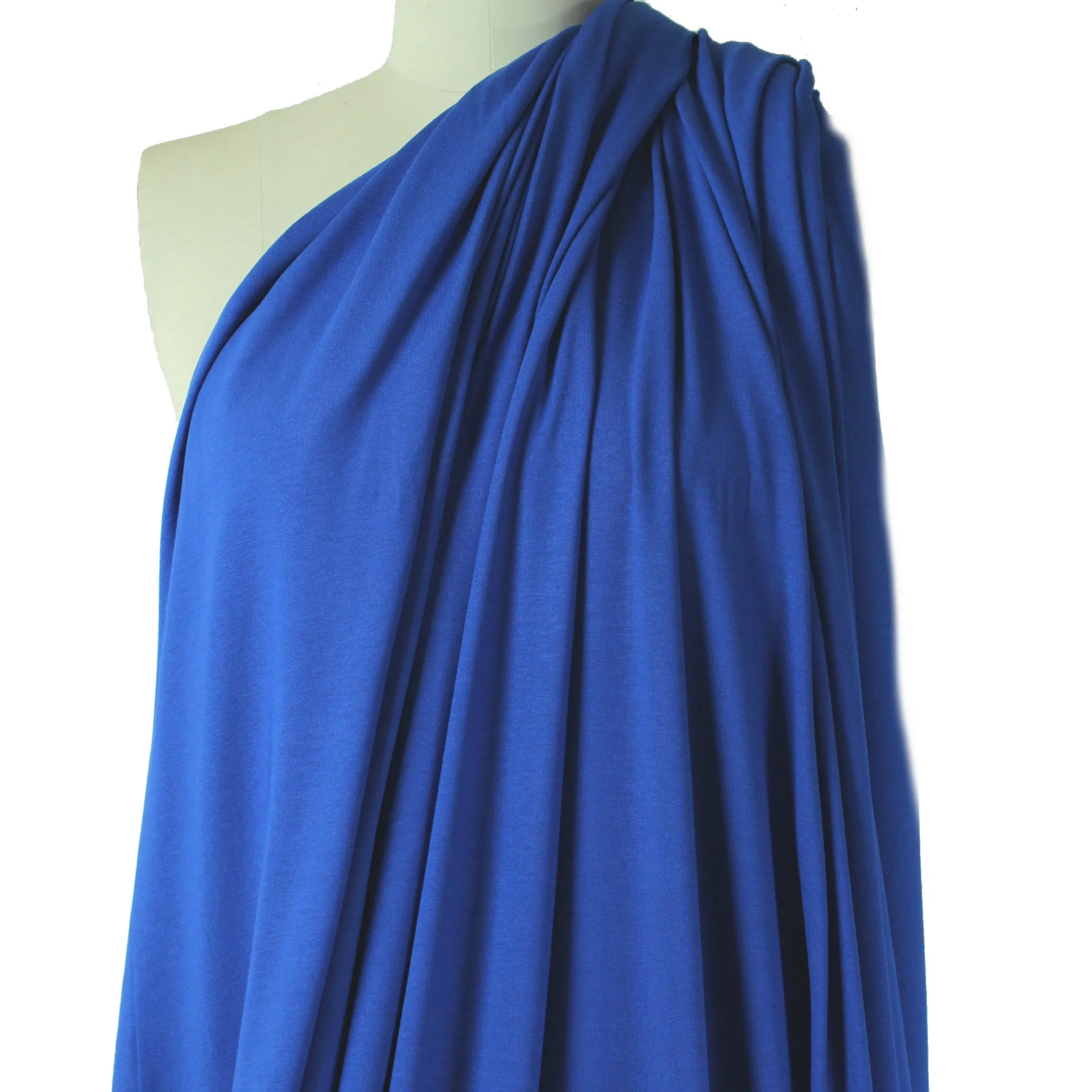 turkish blue Oeko-Tex viscose/spandex 4-way jersey