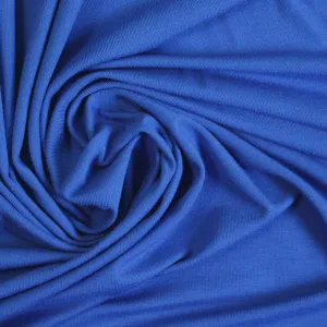 turkish blue Oeko-Tex viscose/spandex 4-way jersey