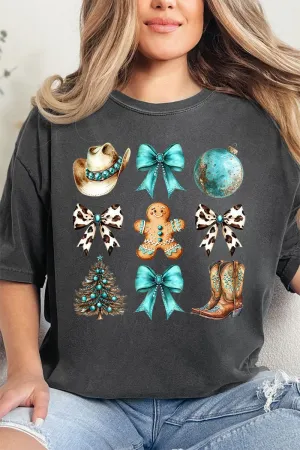 Turquoise Country Christmas Comfort Colors Adult Ring-Spun Cotton Tee