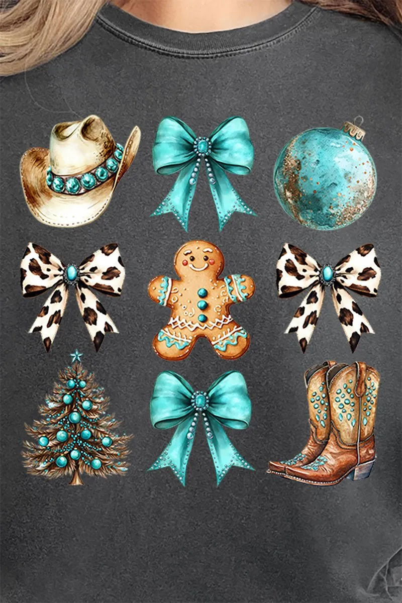 Turquoise Country Christmas Comfort Colors Adult Ring-Spun Cotton Tee