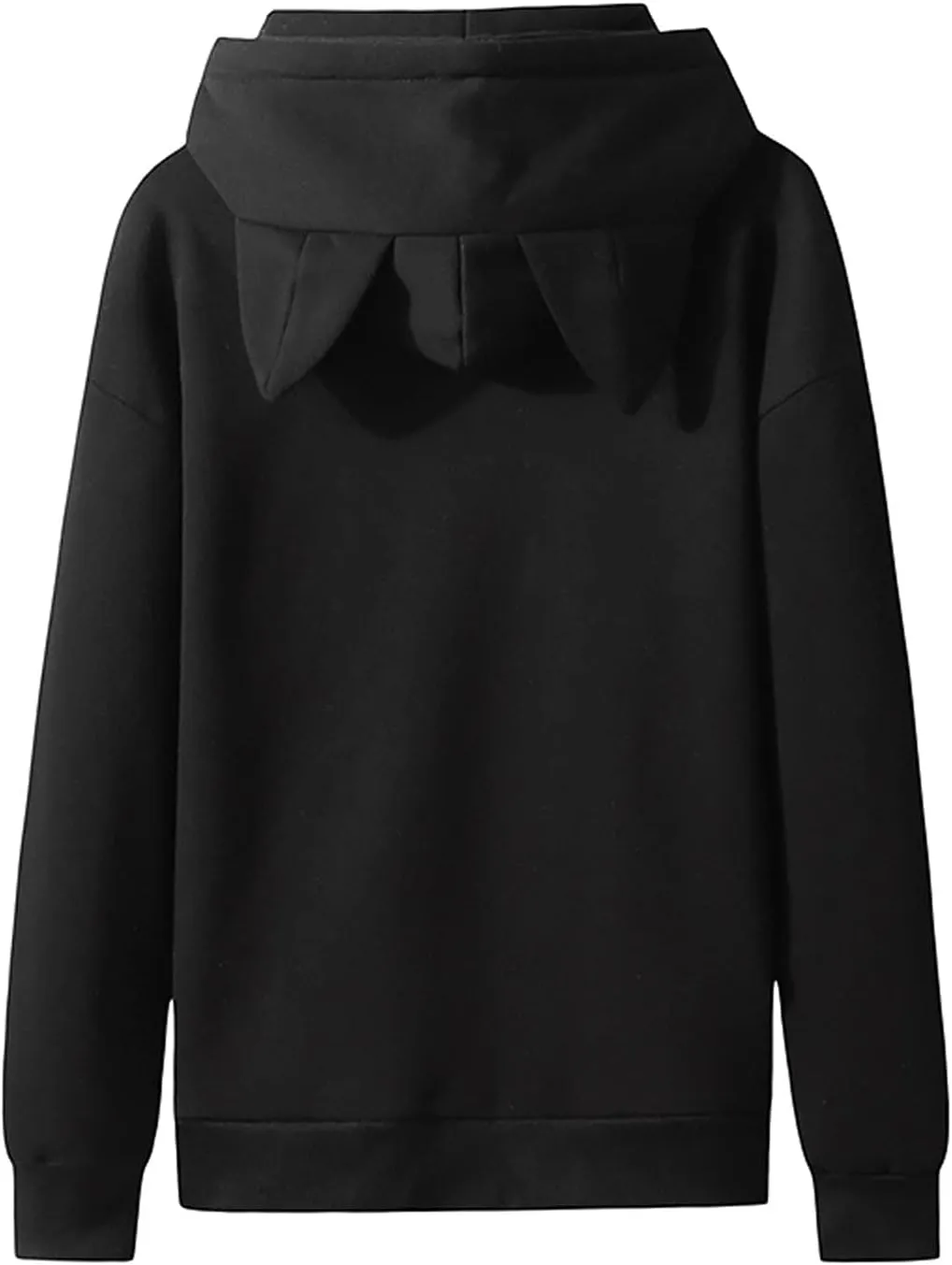 Unisex Hoodies Cat Ear Hooded Sweater Coats Long Sleeve Hoodies Sweatshirt Blouse Pullover Outwear for Women Men