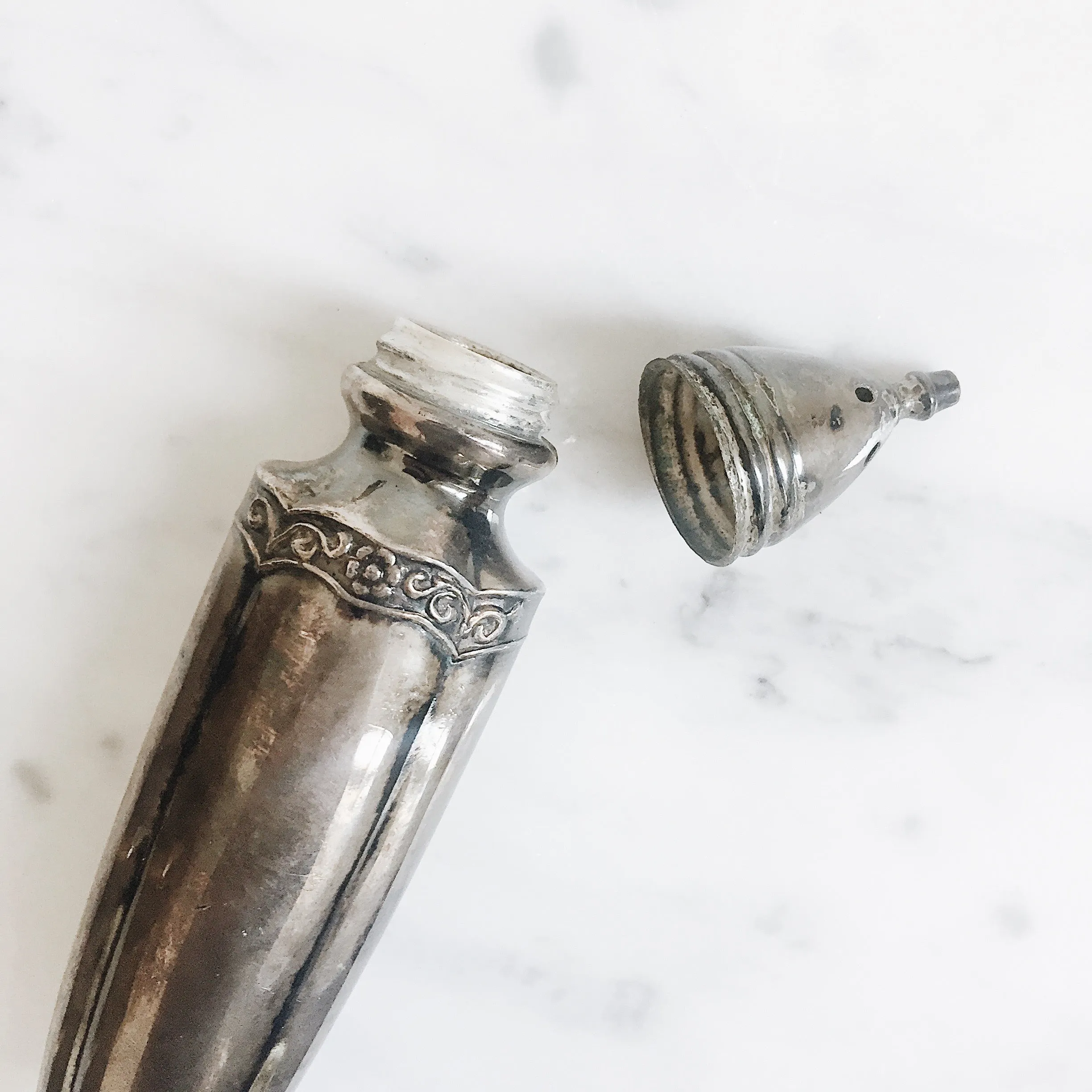 Vintage Deco Long Silverplated Shakers (Pair)