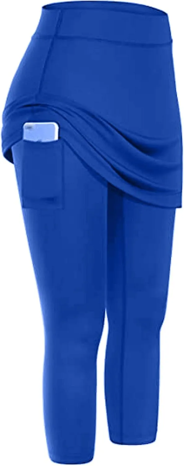 Women Sports Legging Skirts 2025 Trendy Beach Playing Tennis Yoga Sweatpant High Waisted Elastic Slim Fit Casual Pant