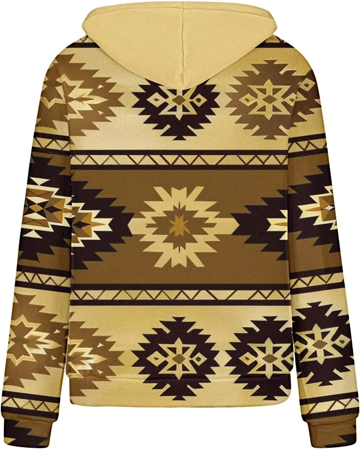 Women Western Ethic Hoodie Aztec Style Print Graphic Sweatshirts Pullover Hooded Pullover Tops Shirts Vintage Clothing