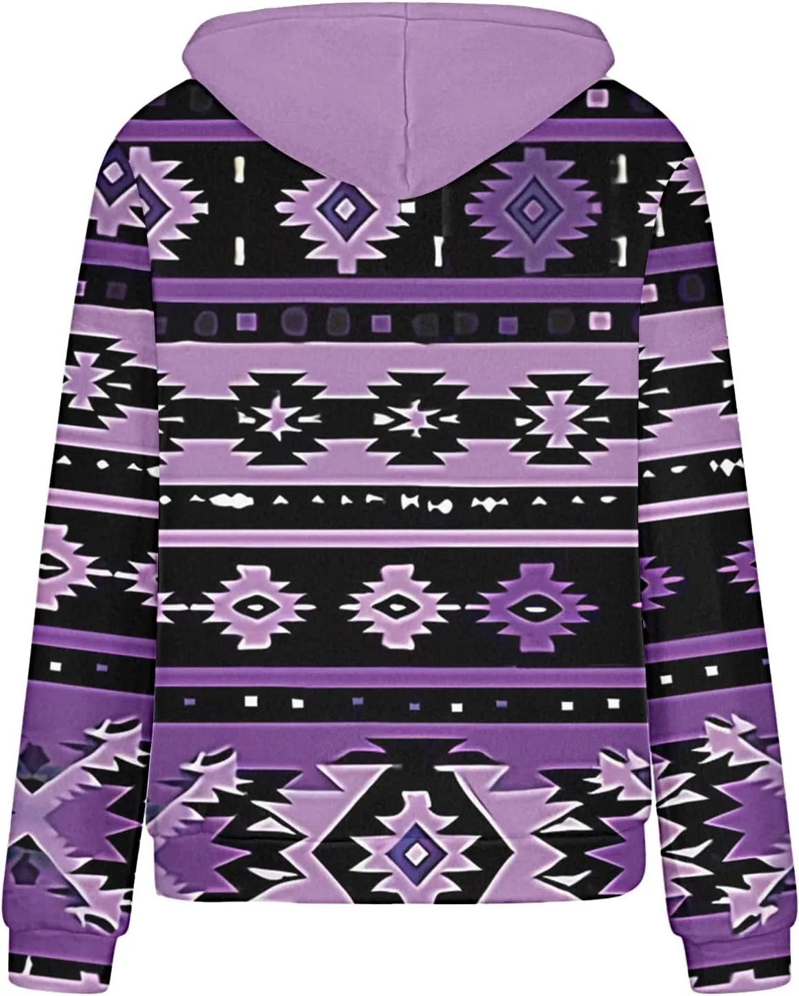 Women Western Ethic Hoodie Aztec Style Print Graphic Sweatshirts Pullover Hooded Pullover Tops Shirts Vintage Clothing