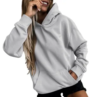 Women Y2k Hoodies Casual Oversized Sweatshirt Loose Pullover Long Sleeve Lightweight Fleece Fashion Comfy Fall Tops