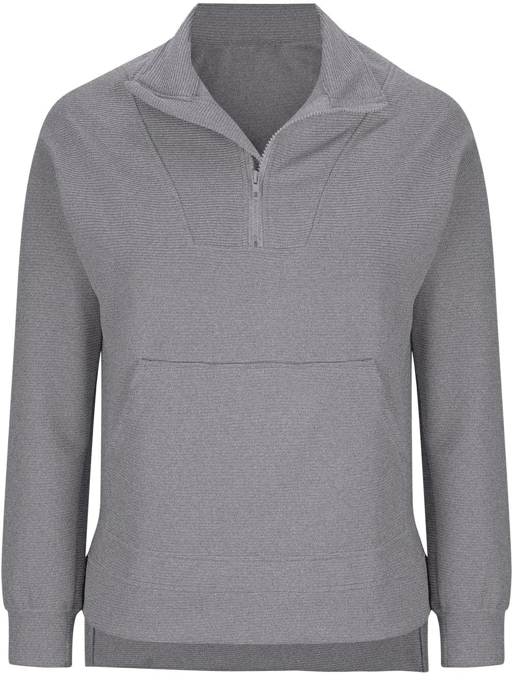 Womens 3/4 Zip Pullover Stand Collar Half Zip Sweatshirt with Pocket Casual Loose Fit Tunic Tops 2025 Spring Outfits