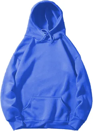 Women's Casual Hoodie Sweatshirts Long Sleeve Loose Pullover Tops Drawstring Solid Lightweight Blouses with Pockets