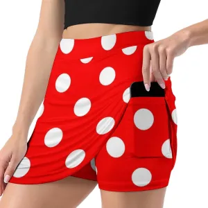 Women's High Waist A-line Short Trouser Skirt Casual Light Proof Trouser Skirt with Pocket S-3XL