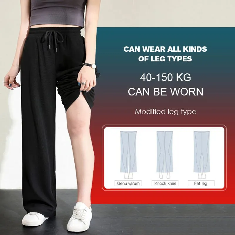 Women's Ice Silk Wide Leg Pants