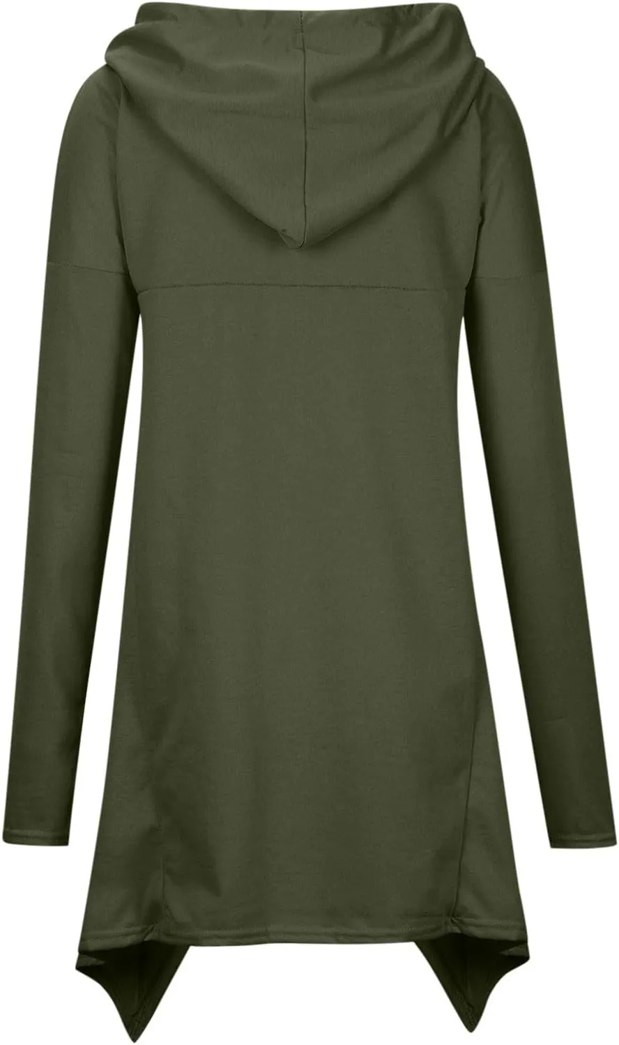 Womens Long Sleeve Pullover Hoodies Solid Color Turtle Neck High Low Hem Sweatshirt Loose Fit Casual Fall Fashion Tops