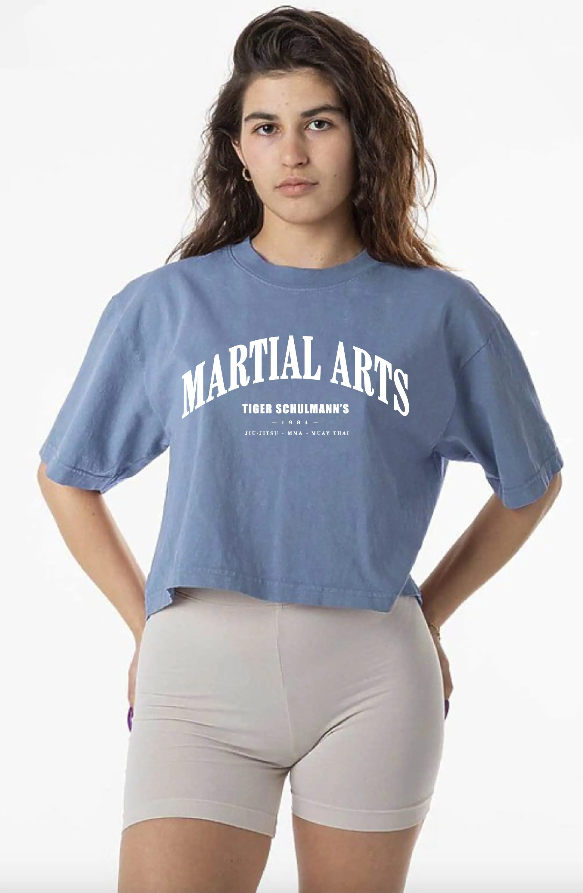 Womens Martial Arts Tee - Clear Blue