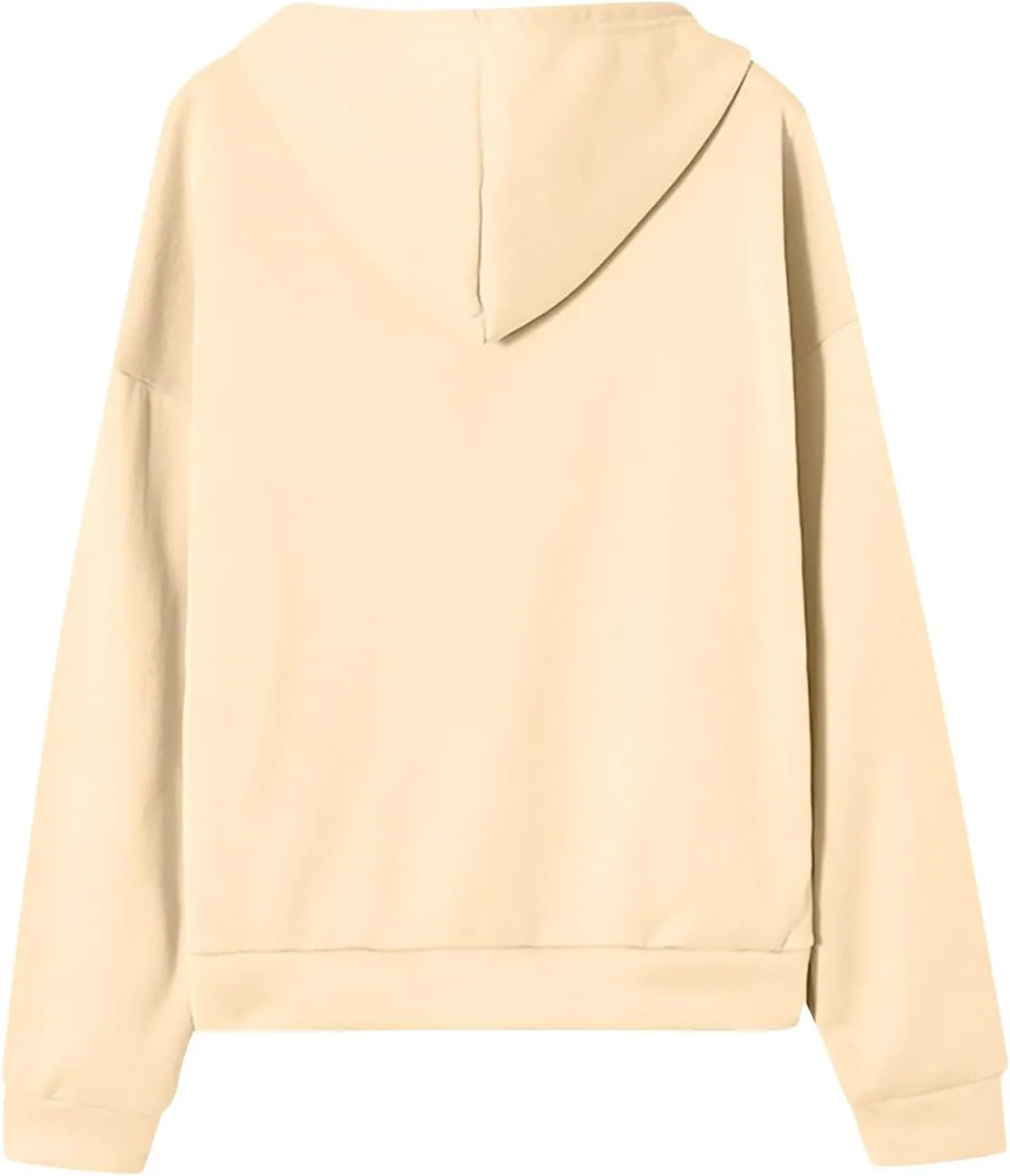 Women's Zip Up Hoodies Casual Fashion Solid Color Long Sleeve Drawstring Pullover Sweatshirt Tops With Pockets