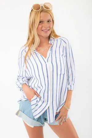 Z Supply Palace Blue Perfect Line Top