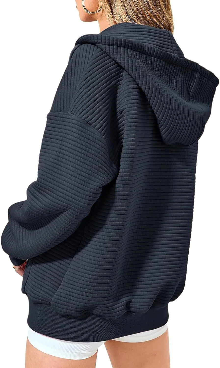 Zip Up Hoodie Women Sweatshirts for Women Y2K Quilted Jackets Hoodies Oversized Winter Fall Outfits Casual Fashion Top