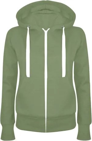 Zip Up Y2K Hoodies for Women Long Sleeve Fall Sweatshirts Oversized Casual Sweater Coats Jacket with Pocket
